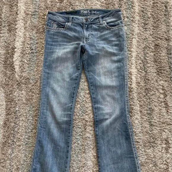 Wrangler Rock 47 Ultra Low Rise Jeans Women’s Sz 7 X 34 - Picture 2 of 5